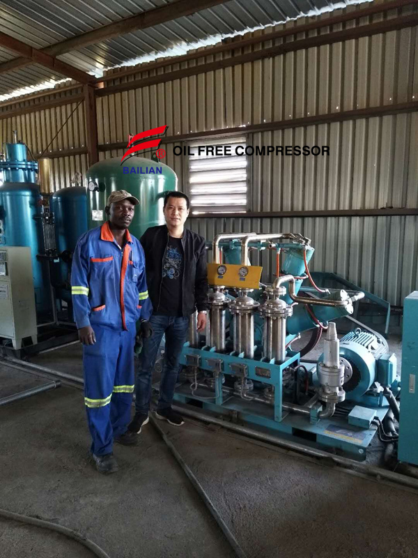 Dịch vụ máy nén oxy freeo dầu Bailian ở Zimbabwe